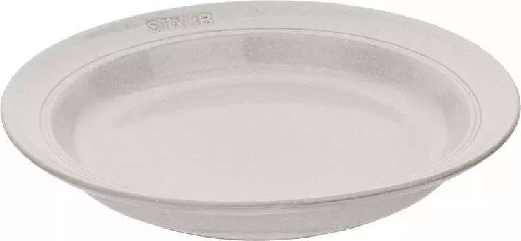 staub Plate 24cm Deep Dish Ceramic Pottery Microwave Safe Japanese Ceramic Plate Deep Campagne [Authorized Product] 40508-029