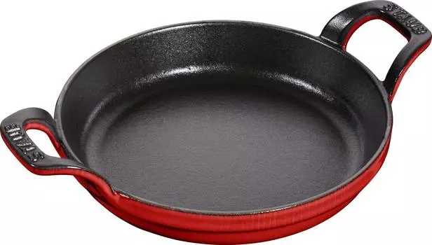 staub штабелируемое блюдо вишневое эмалированное железное блюдо для запекания японское блюдо круглое 16 см [Авторизованный продукт] 40509-894 вишня