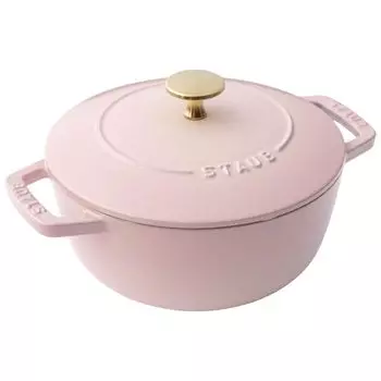 staub Sorbet Rose M Pink Две ручные литые эмалированные кастрюли для риса 2 чашки IH совместимая японская Sorbet Rose Wanabe 18 см [Авторизованный продукт] Wa-NABE