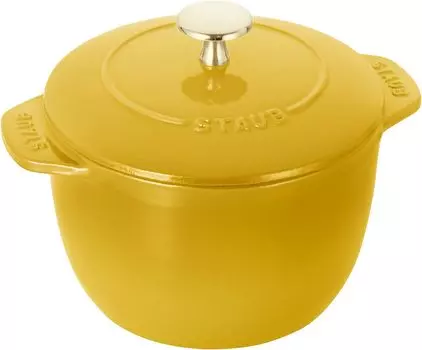 staub Staub Cocotte de GOHAN Citron M Rice Pot Rice Cooker 2 Cup Литой эмалированный горшок Rice Cooker Japanese La Cocotte de GOHAN Citron La 16cm [Авторизованный сладкий лимон