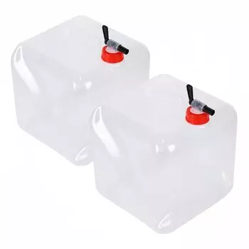 STAWGRNY Бак для воды из полиэтилена, набор из 2 больших баков для воды объемом 20 л, складной отдельно стоящий бак для воды, большой с краном, сумка для воды для кемпинга на открытом воздухе