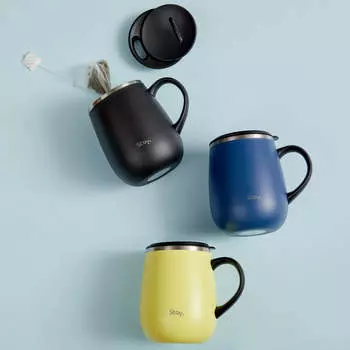 STAY24 Уютная кружка из нержавеющей стали (460ml) Стакан без BPA 3 цвета синий
