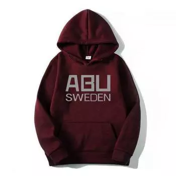 Stay Abu Sweden - мужские и женские толстовки с капюшоном из флиса с принтом, забавные классические толстовки в стиле ретро, спортивная одежда S кларет