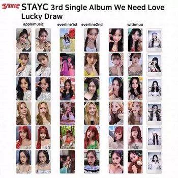 StayC 3-й сингл-альбом We Need Love Фотокарточка Lucky Draw Apple Everline Withmuu