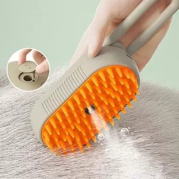 Steam Cats Brush Cats 3 in 1 Electric Anti-splash Massage Comb Pet Grooming Comb With Steam Spray Supplies Products Home Garden хаки