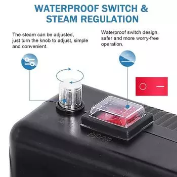 Steam Cleaning Machine Air Conditioner Parts Washing Tools Adjusted Function Home HighTemperature Steam Cleaner For Kitchen EU 110V чёрный