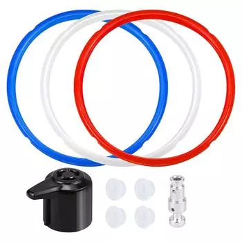Steam Release Valve Pressure Cooker Replacement Parts Silicone Sealing Rings Float Valve Seal for 5/6QT Pressure Cooker