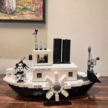 Пароход Вилли 21317 Строительные блоки Набор Moc Bricks Детские игрушки для мальчиков и девочек Рождественские подарки для взрослых Украшение дома