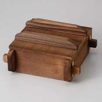 Приготовлено на пару в бамбуке обожженный кедр x 18 x японская коммерческая пароварка, (средний) [18 8.7см 320г] [Кухонная утварь] [Японские рестораны, гостиницы, посуда, коричневый