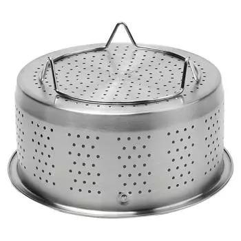Корзина для пароварки, пароварка, 1 шт., домашняя кухня, силиконовая ручка, серебристая, нержавеющая сталь, мелкая кухонная техника, бар