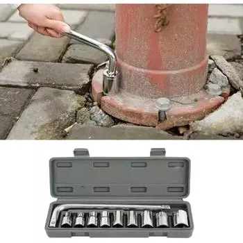 Steel Manual Sleeve Socket Wrench Set Tools Wrench Mechanical Tools for Home Metal Wood Worker Builder Car Accessories серебряный