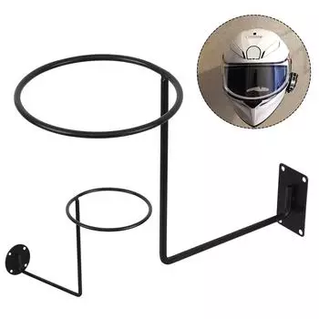 Steel Motorcycle Accessories Helmet Holder Hanger Rack Wall Mounted Hook for Coats Hats Caps Helmet Rack Black