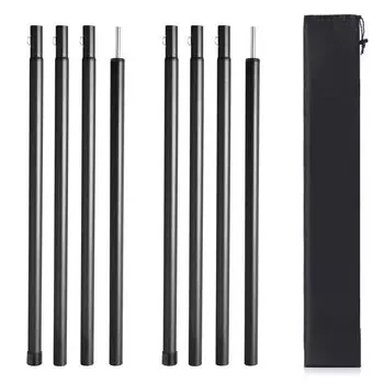 Steel Tarp Ball Outdoor Camping Backpack Tarp Tent Assembly Black 1.8m