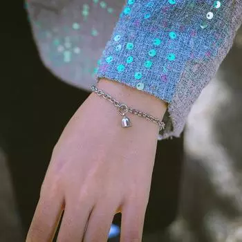 Steel Valentine Day Gifts Fashion Jewelry Magnetic Bracelet O-Shaped Chain Couple Bracelets 2pcs/set