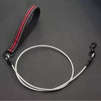 Steel Wire Anti-Bite Large, Medium and Small Dogs Border Collie Dog Leash 2.1 m long-single dog leash (without collar) Red