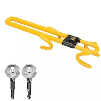 Steering lock Steering lock Steering lock Relay attack Size adjustment Durable Anti-theft Anti-theft (yellow) жёлтый