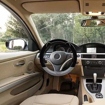 Steering Wheel Cover Cute Cartoon Women Steering Wheel Cover 15inch Non-slip Auto Steering Wheel Accessories For Most Cars SUVs розовый