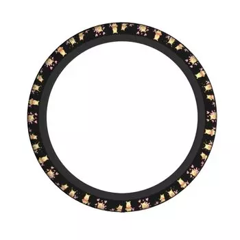 Steering Wheel Cover, Winnie the Pooh, Steering Wheel Cover, Mini Car, Ordinary Car, Anti-Slip, 38 x 38 x 4cm