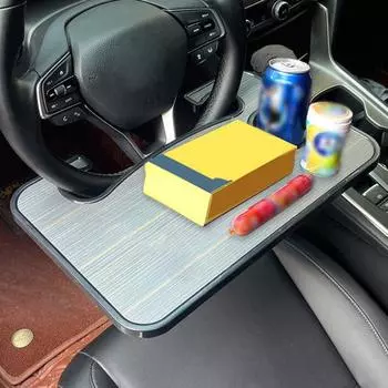 Держатель для стола на руль с чашкой, простая в установке, устойчивая конструкция, многофункциональная чёрный