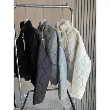 Стеганая хлопковая куртка для женщин Traf Winter Arrival Series Soft Lenzing Fabric Vintage Warm Coat XS серый