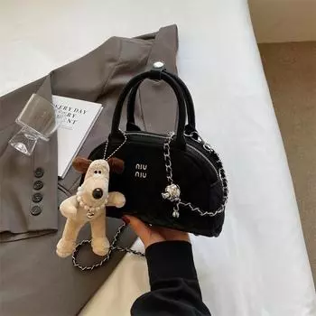 Стеганая и вышитая маленькая сумка, новый стиль для женщин. Популярная и модная. Универсальная сумка через плечо с цепочкой.