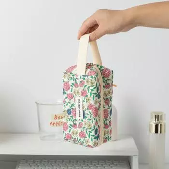 Стеганая косметичка Цветочная косметичка Эстетическая косметичка-органайзер Большая вместимость Косметичка Coquette Сумка для хранения косметики S цветочный