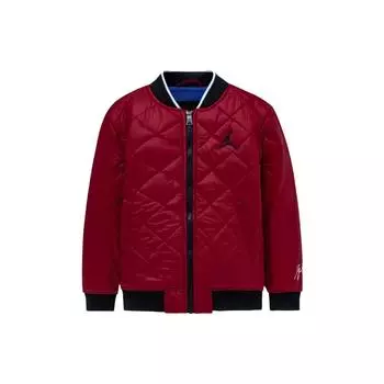 Стеганая куртка Jordan Kids с хлопковой подкладкой, воротником-стойкой и длинными рукавами, унисекс, цвет «спорт» - красный JD2142007GS-002 L