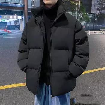 Стеганая куртка, мужская зимняя стеганая куртка, пуховик для пары, утепленное пальто S бежевый