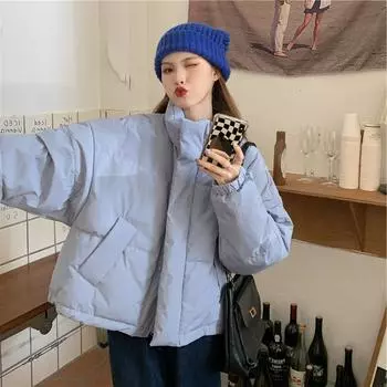 Стеганая куртка, новинка 2025 года, модная женская дизайнерская одежда Sense Niche, утолщенная одежда из хлеба, свободная короткая одежда с хлопковой подкладкой S