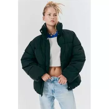 Стеганая куртка-пуховик HM черная