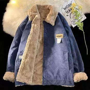 Стеганая куртка, женская осенняя теплая утолщенная куртка, удобная свободная мягкая повседневная куртка-топ M синий