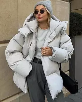 Стеганая куртка, женская зимняя свободная парка, пальто, винтажная куртка-хлеб, верхняя одежда, офисные женские теплые куртки S зелёный