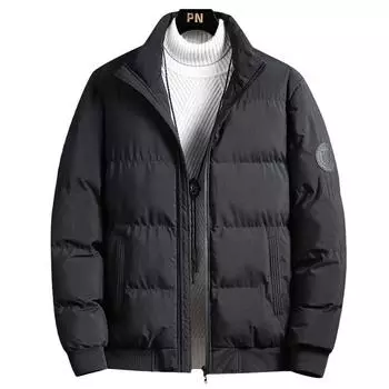 Стеганая мужская куртка, новая осенне-зимняя куртка большого размера с тигровой головой, воротник-стойка, утолщенная теплая пуховая куртка M чёрный