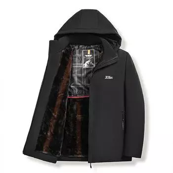 Стеганая одежда, молодежная бархатная утолщенная стеганая одежда, мужские теплые стеганые куртки, ветрозащитные куртки L чёрный