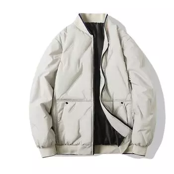 Стеганая одежда Мужская зимняя бейсбольная куртка с воротником Хлебная одежда Утолщенная теплая хлопковая одежда Молодежная куртка M