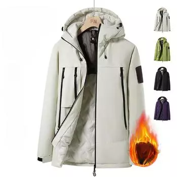 Стеганая одежда Утепленная мужская теплая зимняя одежда Мужские куртки Мужская стеганая одежда Стеганые куртки с капюшоном Мужская толстая стеганая одежда Зимние куртки S чёрный