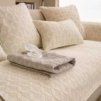 Стеганая подушка для дивана из хлопчатобумажной ткани с вышивкой, чехол для дивана из стираного хлопка, подушка для сиденья, всесезонный пылезащитный чехол 70*70cm