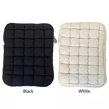 Стеганая сумка для ноутбука, пушистый чехол для ноутбука, защитный чехол для ноутбука, толстый чехол для ноутбука и лэптопа 11/13-14/15-15,6 дюймов Black 11