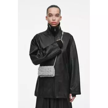 Стеганая сумка-мессенджер через плечо Cos Japan light gray/NOSIZE