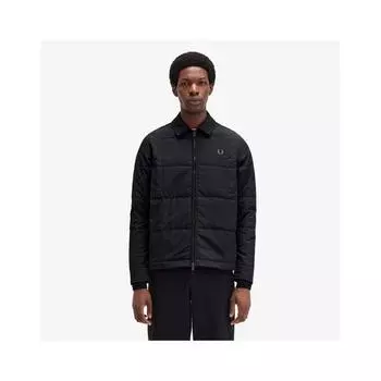 Стеганая верхняя рубашка Fred Perry черная Afpm2436642 102 M