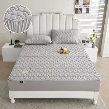 Стеганая водонепроницаемая стеганая простыня соевого цвета класса А, защитный чехол для матраса 90x190x30cm