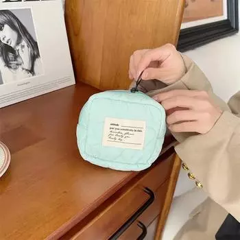 Стеганая женская маленькая косметичка Love, женский кошелек для монет, сумка для карт, милый мини-кейс для макияжа для девочек, сумки для хранения, сумки-клатчи жёлтый