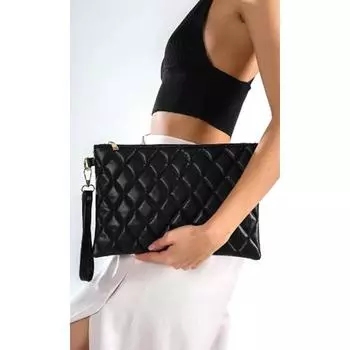 Стеганая женская сумка Paris черного цвета