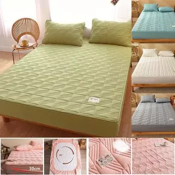 Стеганое утолщенное постельное белье из соевого волокна, наматрасник, защитный чехол для кровати, простыня, покрывало, простыни без наволочки 90x200cm Only Sheet
