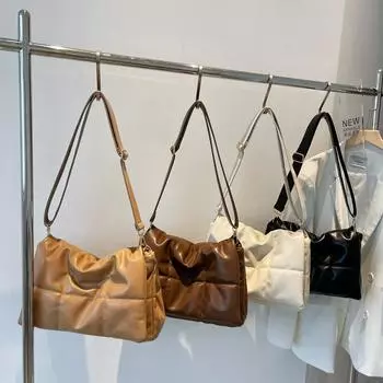 Стеганые сумки через плечо для женщин с вышивкой нитью, с подкладкой, большой вместимости, сумка-шоппер, роскошные дизайнерские сумки 33x22x10cm