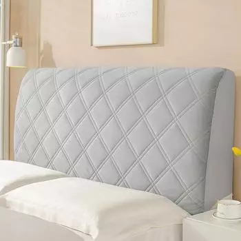 Стеганый бархатный чехол для изголовья кровати, супермягкий утолщенный короткий плюшевый стеганый чехол для изголовья кровати 1.8m темно-розовый