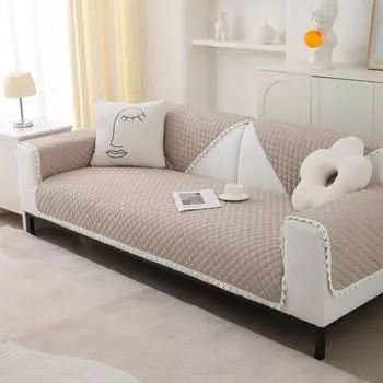 Стеганый чехол для дивана для собак, домашних животных, детей, противоскользящие чехлы для диванов, противоизносные чехлы для мебели, защитные чехлы для сидений 60*60cm светло-синий