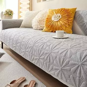 Стеганый чехол для дивана с цветами для декора гостиной, современный диван, подушка, коврик, защитный чехол для дивана, мягкий хлопковый стул, диван, полотенце 70x70cm 1pcs