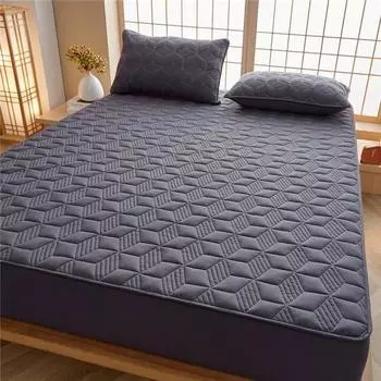 Стеганый наматрасник из 100% хлопка, утепленный наматрасник, защитная простыня, покрывало без наволочек 90x190cm Only a Sheet