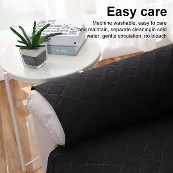 Стеганый противоизносный чехол для дивана-реклайнера для собак, домашних животных, детский противоскользящий чехол для дивана, чехол для кресла, защита для мебели, моющийся чёрный